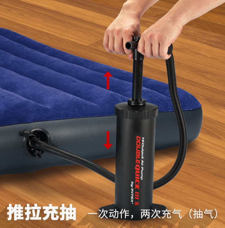 Outdoor manual pump 3 nozzle inflatable pump charge pump dual-purpose rechargeable swimming ring inflatable bed inflatable boat