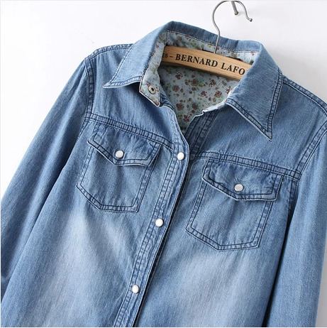 Áo khoác denim nữ dài tay mập mạp MM cỡ lớn quần áo rộng học sinh denim Quần áo bf gió Hàn Quốc áo khoác ngắn shop đồ nữ