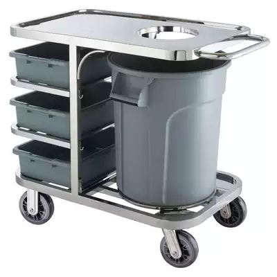 Southern stainless steel three-layer collection car Hotel dining room bowls, chopsticks and tableware collection car multi-function collection car