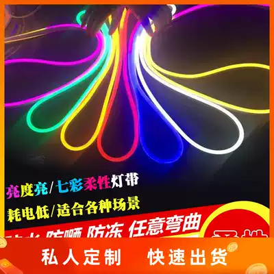Colorful color change LED lights with engineering neon lights with colorful flashing decoration romantic creative home waterproof flexible