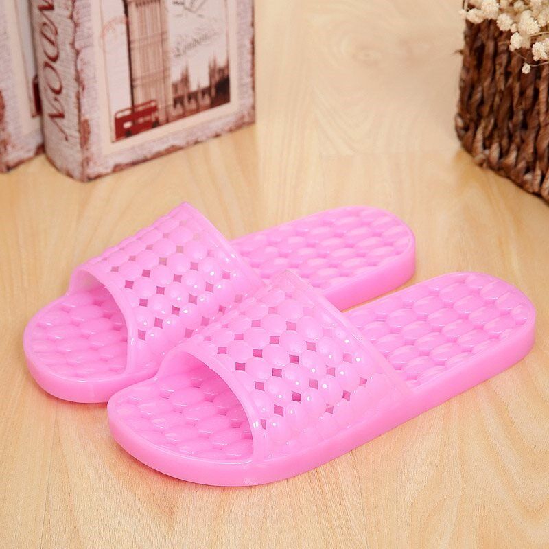 Crystal Jelly Transparent Plastic Cooked Rubber Slippers Flat Heel Beach Home Bathroom Non-slip Deodorant Cool Slippers Female Summer