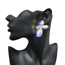 yundance dance new national standard modern Latin dance accessories earrings earrings decorated with diamonds