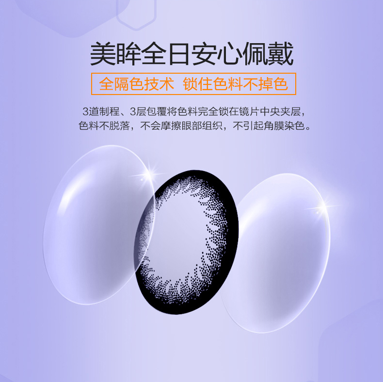 Mei Ruo Kang Mei Silicone Hydrogel Beauty Hỗn hợp Kích thước Đường kính Màu Liên hệ Lens Ngày 10 Piece Sk - Kính đeo mắt kính kính gentle monster