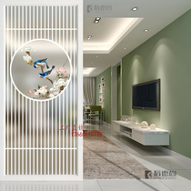 New Chinese home screen partition wall Living room bedroom wash basin entrance Modern simple double-sided frosted glass