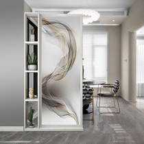 Custom art glass partition screen modern minimalist living room bedroom entrance aisle light luxury blocking light-transmitting porch
