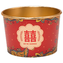 Gold Leaf New Year Paper Bowl Disposable Paper Bowl Gold Leaf paper Bowl New Year Paper Bowl Bowl Chopsticks Suit Polymeal Home