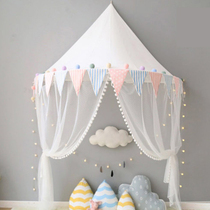 ins childrens tent boy girl princess room reading corner kindergarten bedside decoration bed curtain doll home wall hanging