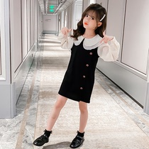 Girls dress autumn little girl princess dress 2020 new Western style long-sleeved college style Korean version of the big childrens autumn