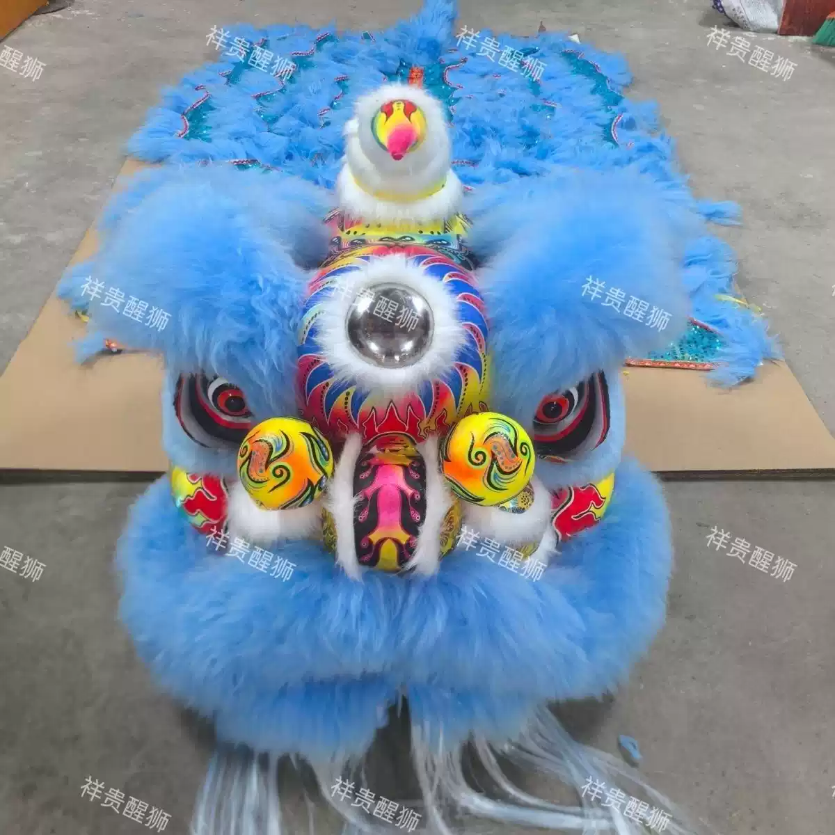 C- 1074△獅子舞 獅子頭 美品 全長333cm C- 1074△獅子舞 獅子頭 美品