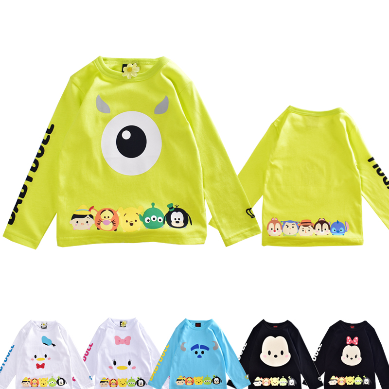 Children's T-shirt 1-6 years old spring and autumn T-shirt thin section boy cartoon long-sleeved shirt girl baby cotton top sweater