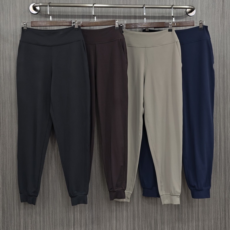 Women's High-Waisted Yoga Pants, Jogging Casual Sports Pants, Naked-Feel Long Pants, Women's Cuffed Pants for Fitness