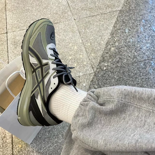 Asics пробежать 100-х годов UB2 Kayano 14 серо-зеленых мужчин и женщин.