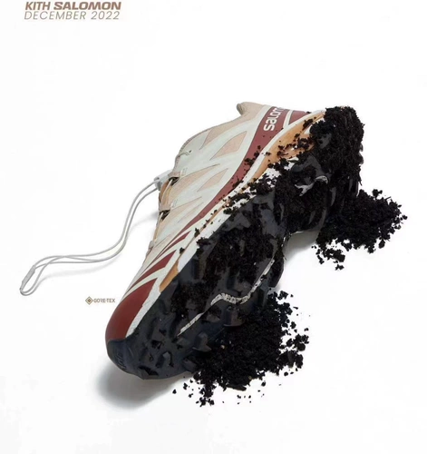 Kith x Salomon XT6 XT-6 GTX GORE-TEX Лосось водонепроницаемые кроссовки для мужчин.
