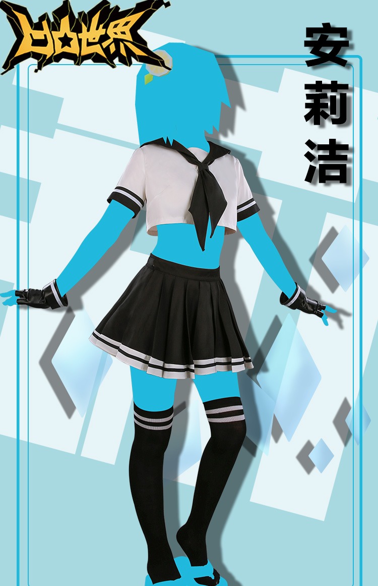 Ba điểm cos 凹凸 凹凸 thế giới cos An Li Jie jk đồng phục thủy thủ phù hợp với anime cosplay trang phục nữ đầm cosplay
