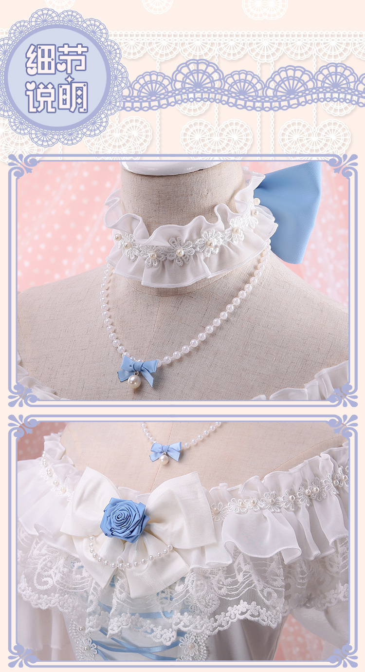 Ba điểm 妄 vs vsinger Luo Tianyi COS quần áo Rose hoa kết hôn Lolita ăn mặc Wedding cosplay cosplay lolita