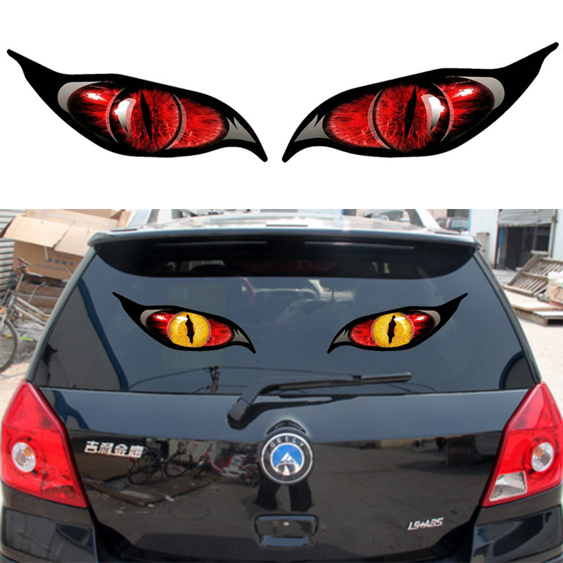 Red Evil Eye Monster Car Sticker for Rear Windshield, Eye Sticker for Car Window, Bumper, Trunk Scratch Sticker Red Evil Eye Monster Car Sticker for Rear Windshield, Eye Sticker for Car Window, Bumper, Trunk Scratch Sticker