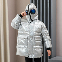 Anti-season promotion of childrens down clothes White duck suede Long child Ottmann Boy thickened childrens bottling boomers Winter Clothing