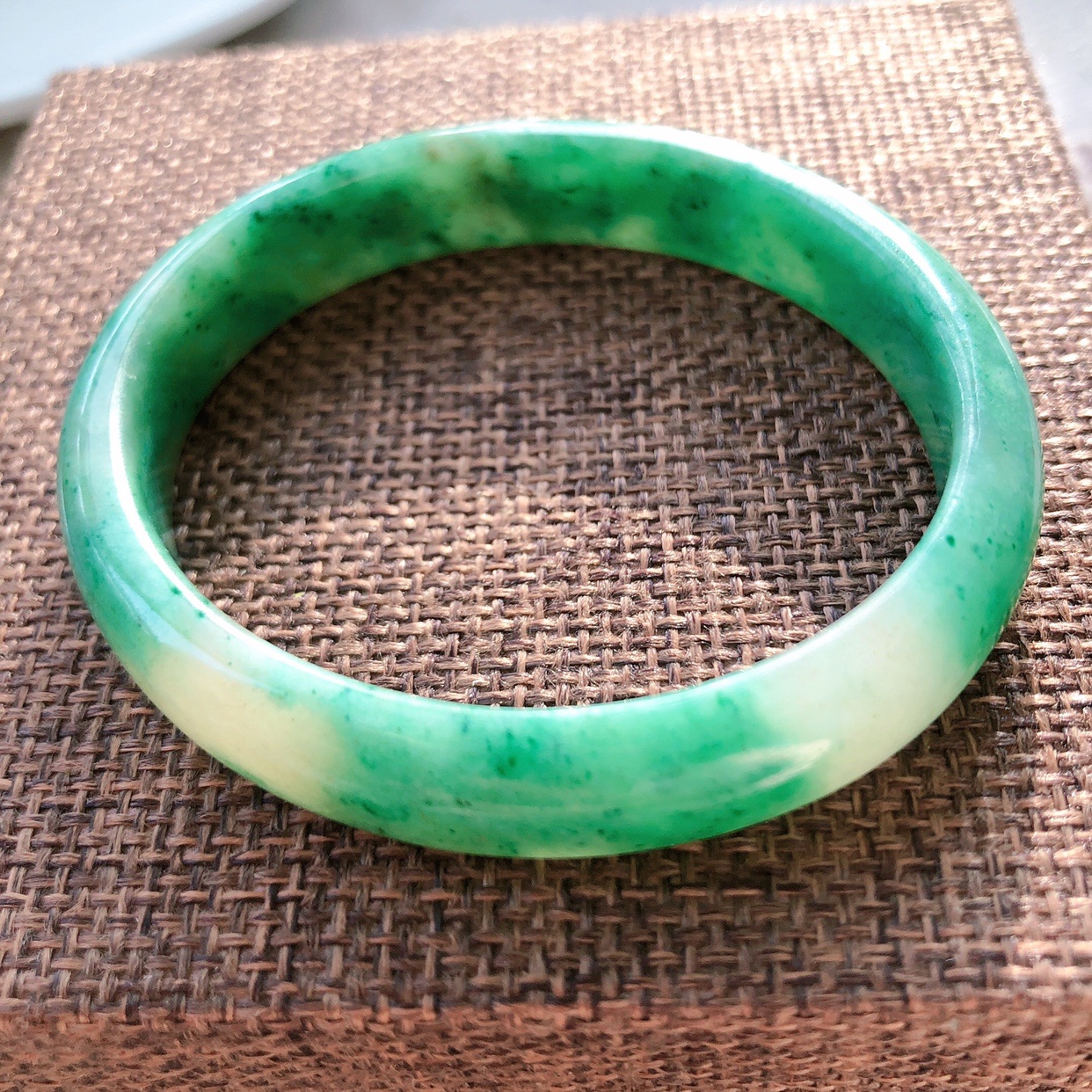 Natural Nanyang Dushan Jade Bracelet Ice Seed Yang Green Floating Flower Round Bar Factory Direct Selling Concubine Jewelry Sky Blue