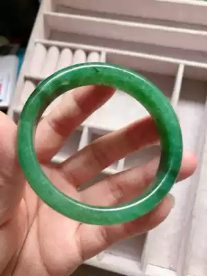 Natural Tanglin jade bracelet 53 girl full green hand decoration identification jewelry Jade Wada ice seed certificate