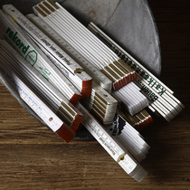 German white old folding ruler retro wall decoration designer ruler 2 meters ruler single price random delivery
