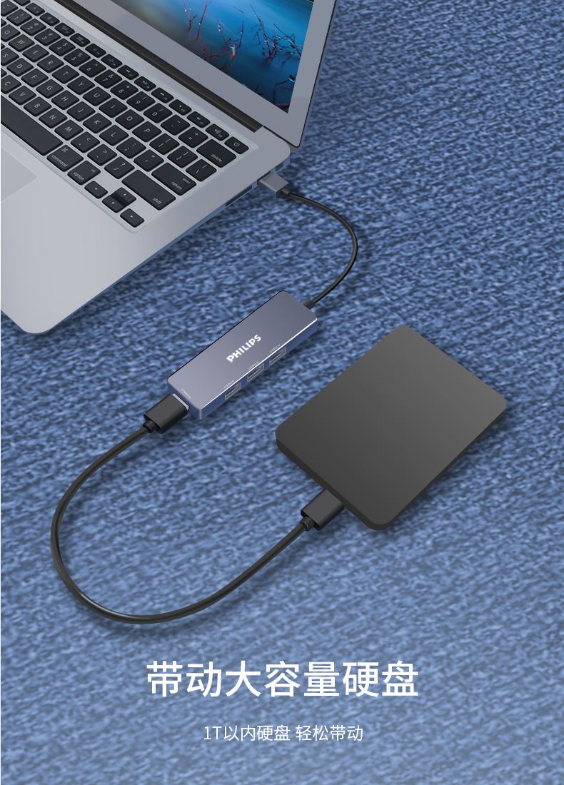 3,0 Philips usb splitter kéo bốn tốc độ usb laptop adaptor kê xốp đa giao diện tiếp hợp tap u đĩa rải đa chức năng trung tâm HUB usp - USB Aaccessories đèn led cắm usb