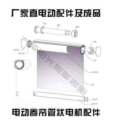 Electric automatic remote control background lifting roll canopy curtain logo motor coil pipe accessories