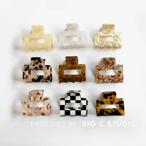 Аксессуар для волос, квадратная брендовая высокая заколка-крабик, акула, заколка для волос, Южная Корея, изысканный стиль