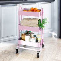 Trolley storage rack Kitchen storage rack Floor beauty salon trolley with wheels Baby supplies mobile storage rack