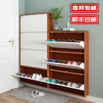 Steel ultra-thin transfer dump shoe cabinet Household door entrance cabinet 15cm dormitory shoes multi-function storage cabinet