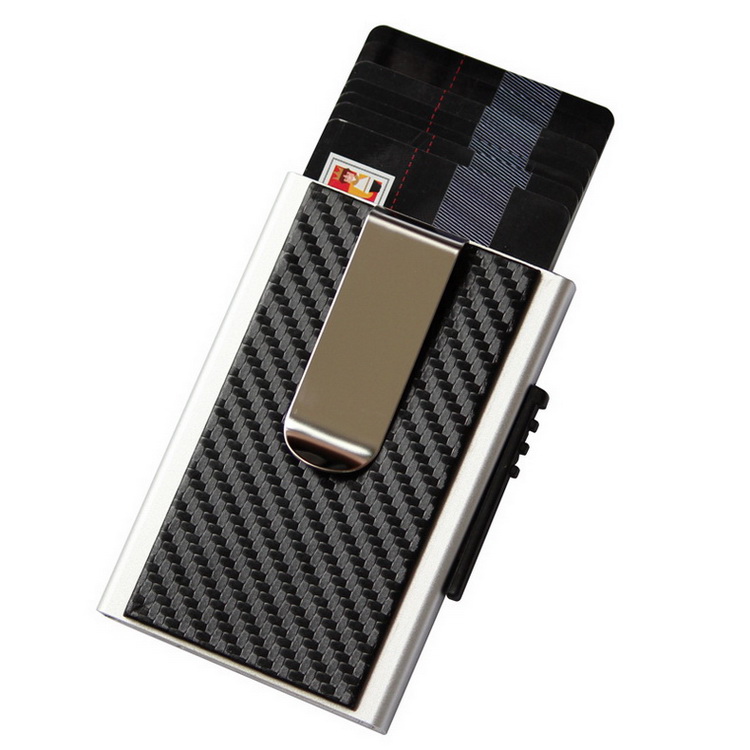 Đan Mạch vanle từ tính che chắn bàn chải chống trộm NFC Gói thẻ ngân hàng RFID đa chức năng chủ thẻ chủ thẻ hộp tự động ví đựng card