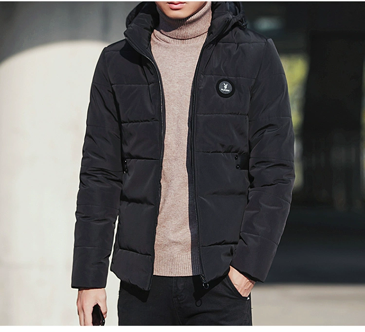 Áo khoác nam mùa thu đông và áo khoác playboy xuống cotton phù hợp với phiên bản Hàn Quốc của xu hướng giải trí dành cho giới trẻ
