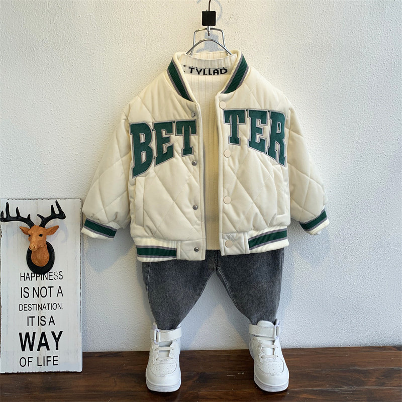 Boys coat 2022 new spring and autumn new children's ball jacket baby clothing tide in children's clothing