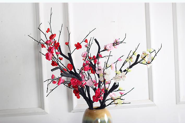 Cành dài cành mận khô hoa giả hoa nụ hoa phòng khách sàn hoa mận đào hoa cao cành khô trang trí hoa cưới - Hoa nhân tạo / Cây / Trái cây hoa lan hồ điệp giả