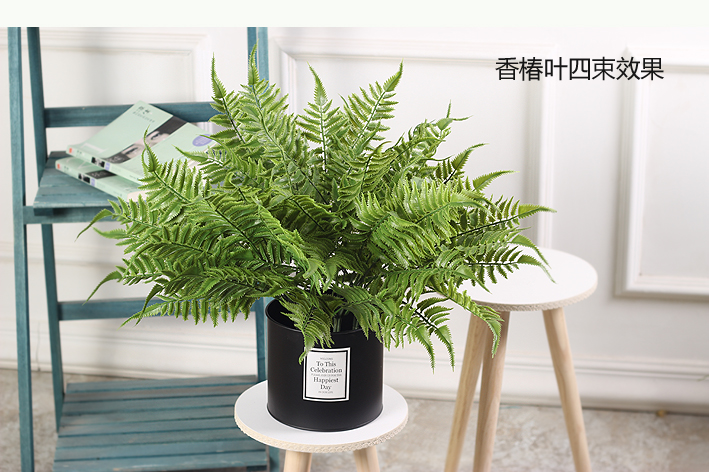 Mô phỏng cây xanh tường phụ kiện cắm hoa trang trí nhựa trang trí phòng khách Bắc Âu chậu cưới màu xanh lá cây cỏ trang trí lá xanh - Hoa nhân tạo / Cây / Trái cây lá cây giả