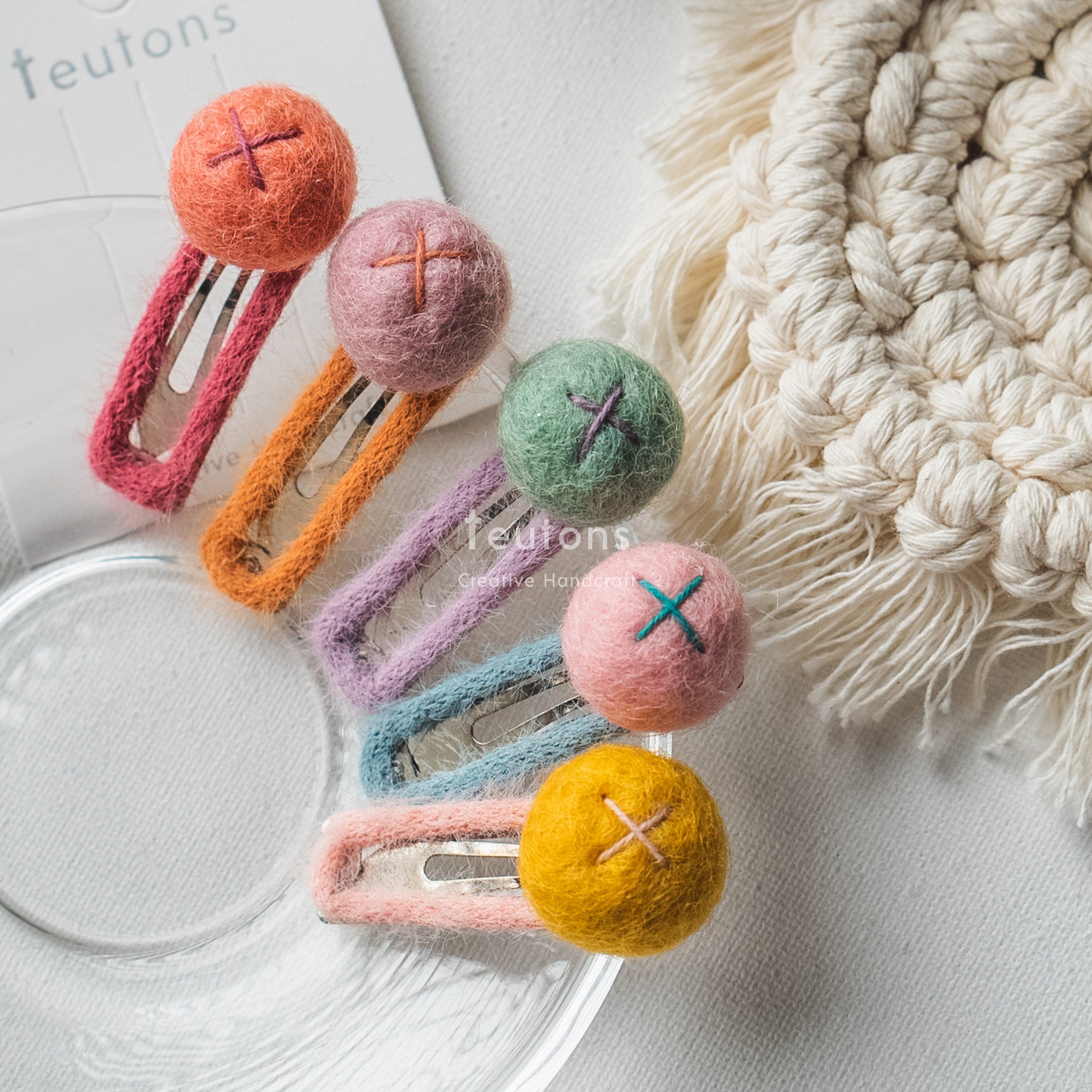 Macaron Cross Candy Felt Clamp Outlet Tail List Original Hand - made high - quality handmade adult wearable