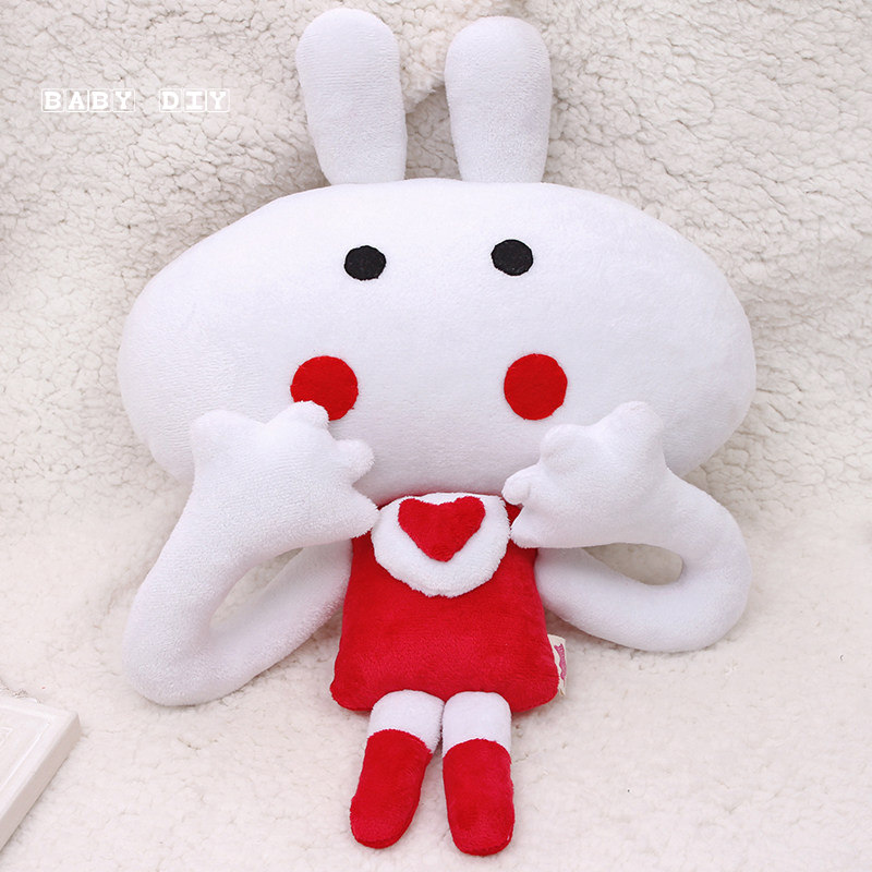 Hand embroidered self-made diy gift Shy Rabbit Doll Cloth Episodola Decompressed Handmade Fabric diy Material Package