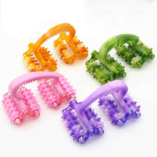 Space moon rover pushes back massager back waist legs manually pushing roller wheel jade with multi-functional rubbing