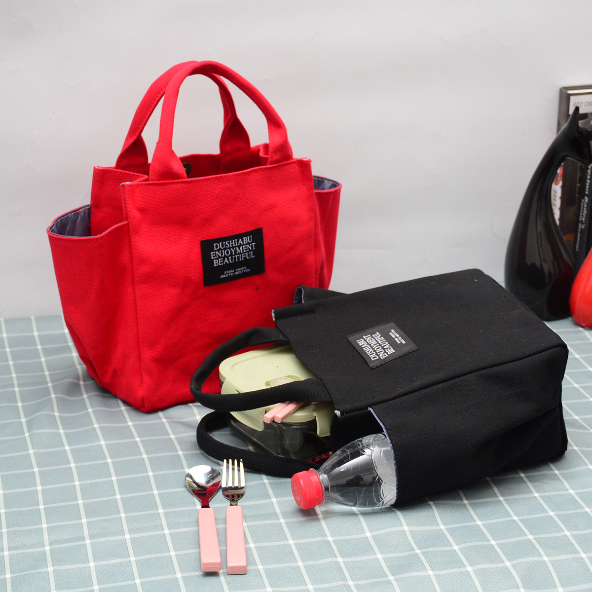 Mommy bag hand-held mother and baby bag summer new work lunch light and go out fashion canvas large-capacity hand bag