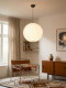 Wabi-Sabi Style Minimalist Living Room Silk Ball Pendant Light Dining Room Master Bedroom Lamp Designer Model Elegant Atmosphere Japanese-Style Lamp