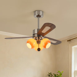 Vintage-Style Living Room Fan Light, Retro French Style, Strong Wind, 6-Speed Variable Frequency, High-End Hall Light, 2025 New Model