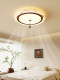 Song-Style Aesthetic Living Room Walnut-Colored Chandelier, Vintage French-Style Printed Fabric Lighting for Bedroom and Dining Room, Whole House Lighting Fixtures