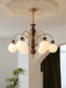 French Mid-Century Style Chandelier, Retro American Living Room Main Light, New Chinese Style Light Luxury Bedroom and Dining Room High-End Lighting Set