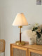 American-Style Simple Pleated Table Lamp, Chinese-Style Retro Bedroom Bedside Lamp, High-End Study Decorative Table Lamp, 2025 New Model