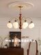 French Mid-Century Style Chandelier, Retro American Living Room Main Light, New Chinese Style Light Luxury Bedroom and Dining Room High-End Lighting Set