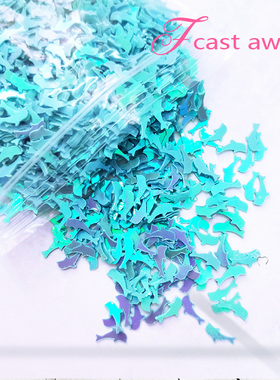 起泡胶填充物蓝色紫红色小海豚slime梦幻海洋海豚泥做泥的材料20g