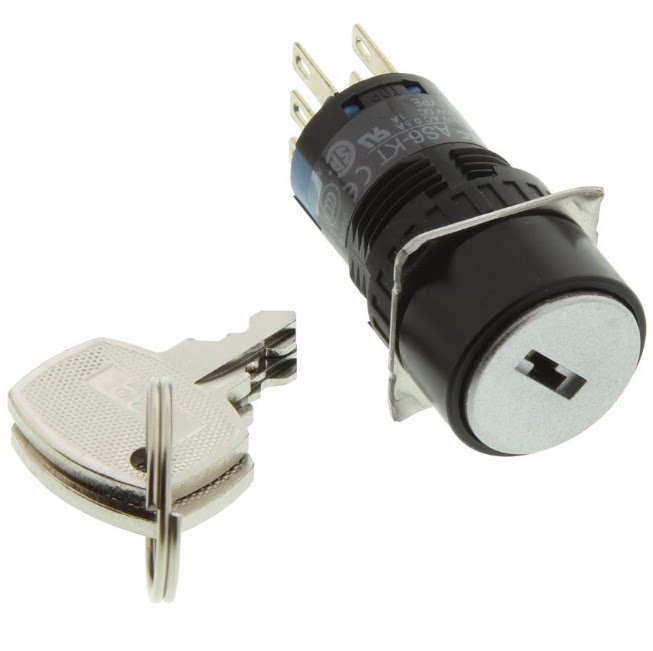 AS6M-31KT2GC imported Japanese idec and springs AS6M-32KT2CC key switch AS6M-32KT2DC