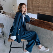  MAJE KARA spring and autumn 2021 new womens temperament fried street casual fashion small suit two-piece suit female