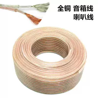 Pure copper sound box line gold and silver horn line power amplifier cable 2 core 0 75 1 1 5 square subwoofer sound Line