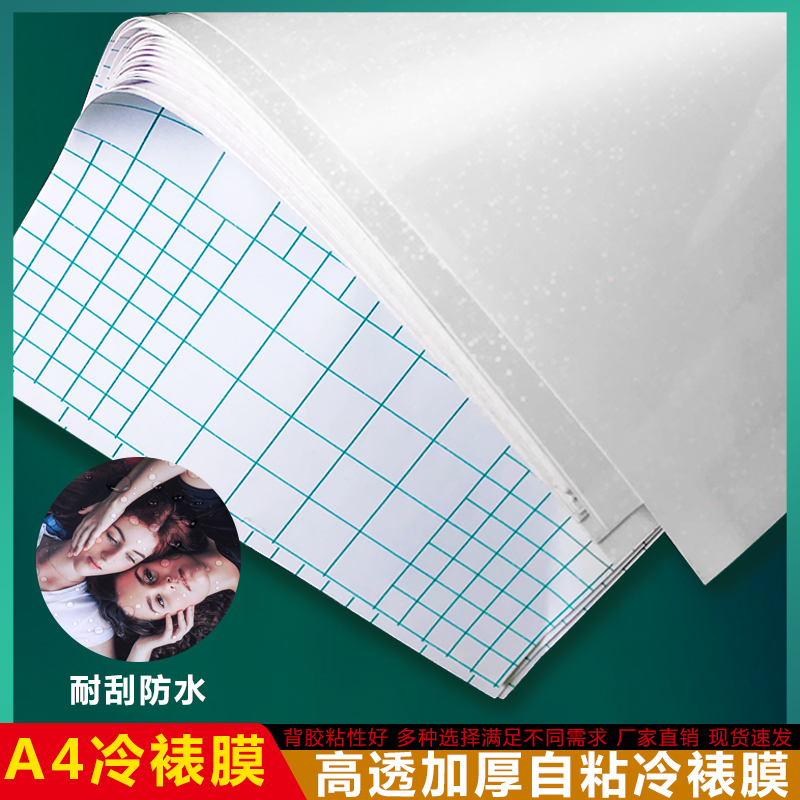 Cold Lamination Film A4 Self-Adhesive Photo Protection Transparent Plastic Film for Photo Stickers 6inch Leaf Handmade Specimen Film