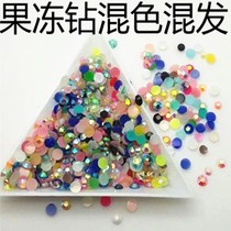 3mm4mm mixed color jelly drill 1 cents 1000 flat drill mobile phone beauty stick drill DIY hand stick drill